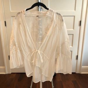 NWT Free People cotton and lace blouse